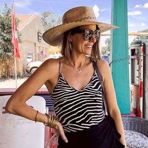 H&M Zebra Jersey Print Bodysuit